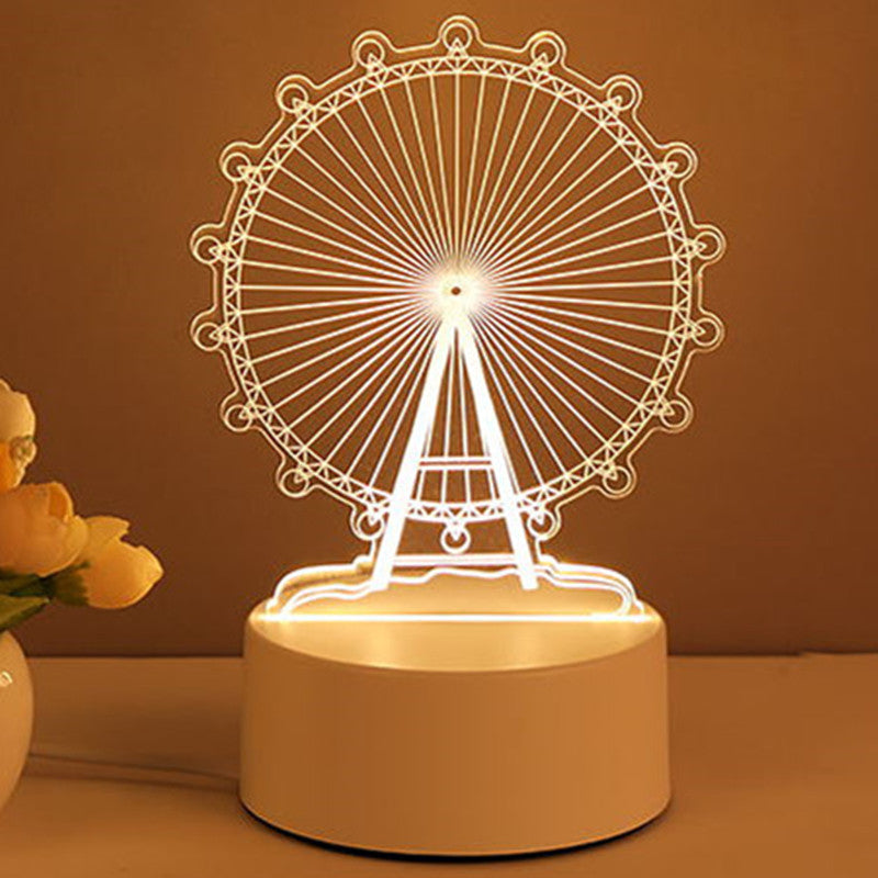 3D Lamp Acrylic USB LED Night Lights Neon Lamp For Room Decor Valentines Day Gifts