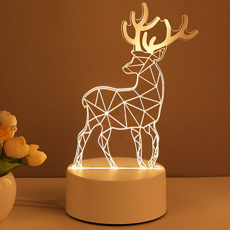 3D Lamp Acrylic USB LED Night Lights Neon Lamp For Room Decor Valentines Day Gifts