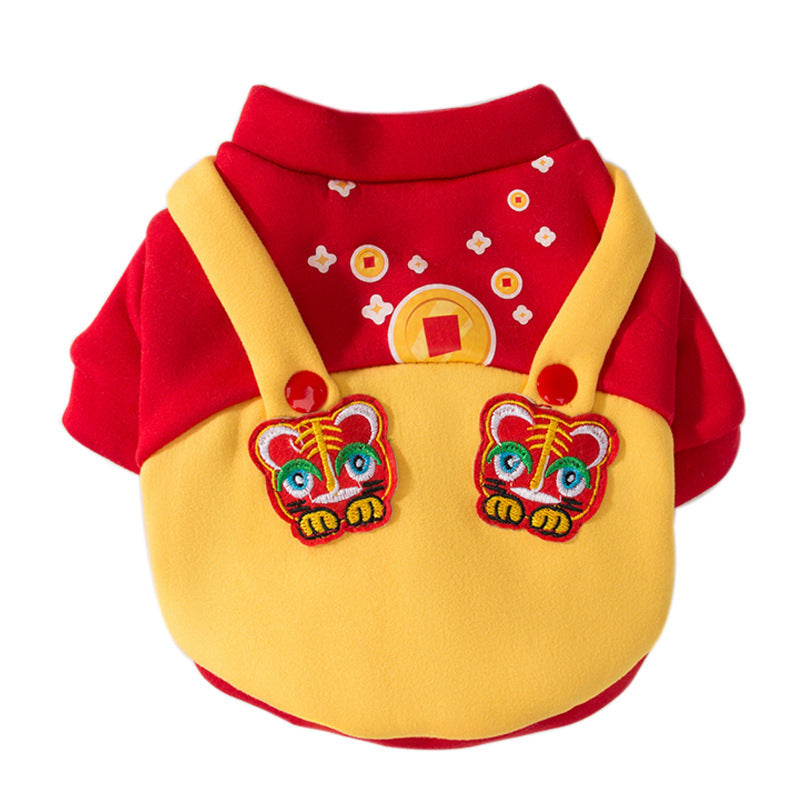 SO CUTE! Cat Chinese New Year Sweater Tiger Patch