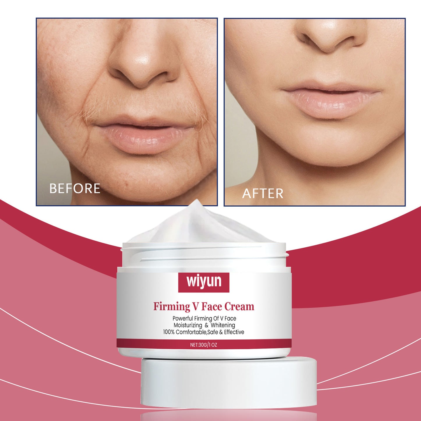 Firming V Face Care Cream Anti-Aging Wrinkle Line Brightening
